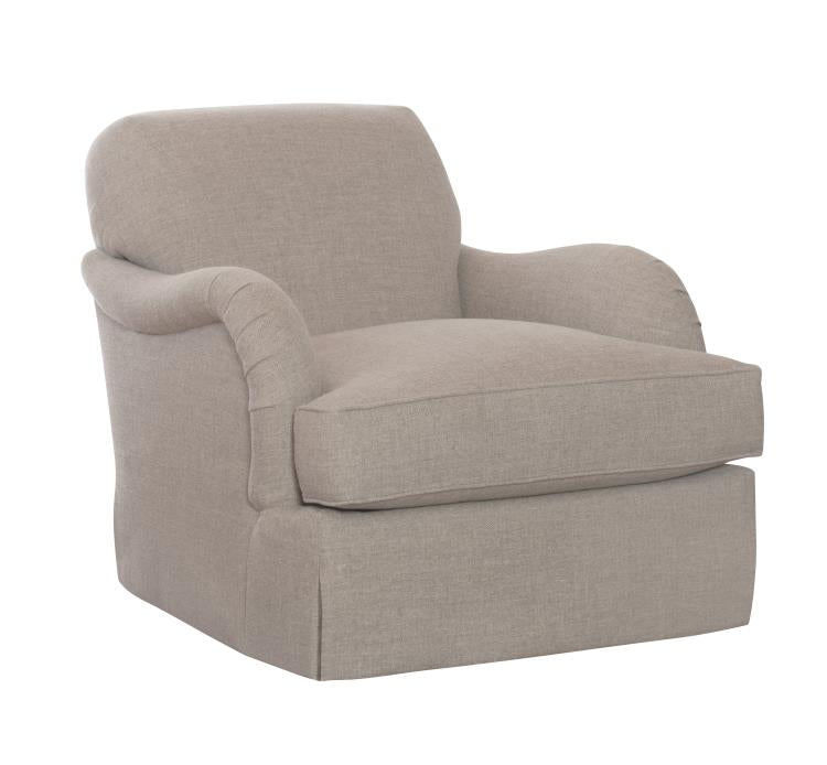 Crowley Skirted Swivel Chair