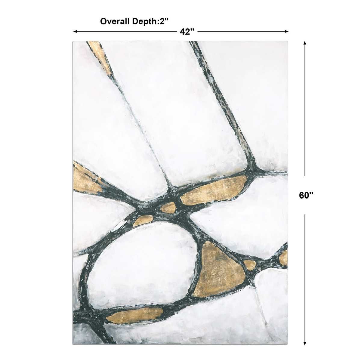 Abstract in Gold and Black Hand Painted Canvas – Art by Uttermost | Sutter & Vale