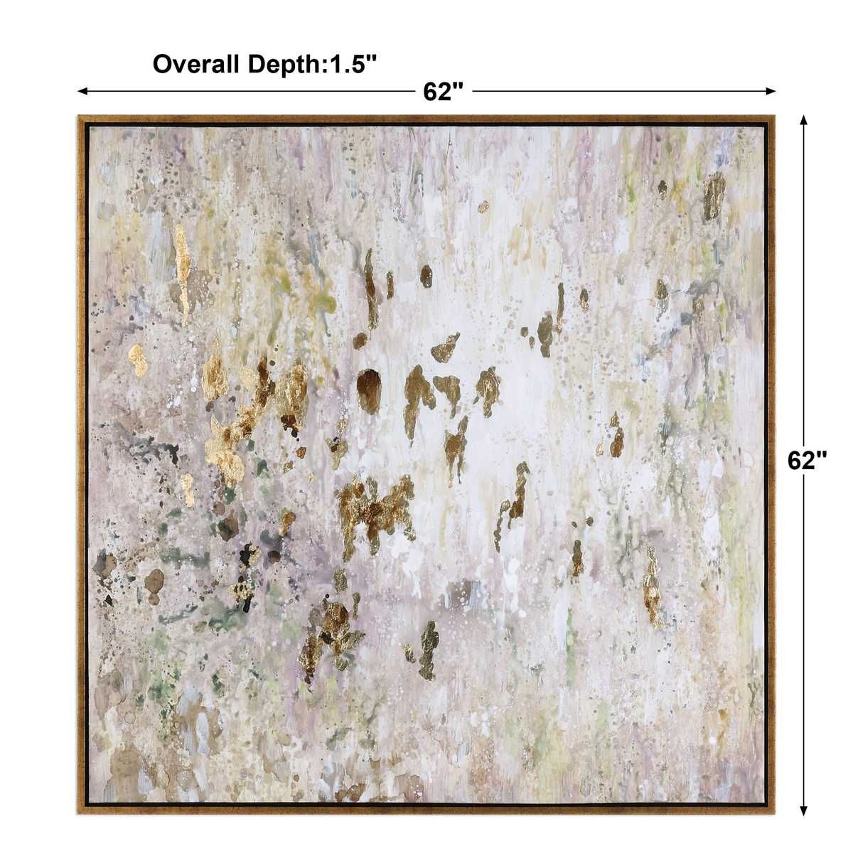 Golden Raindrops Hand Painted Canvas – Art by Uttermost | Sutter & Vale