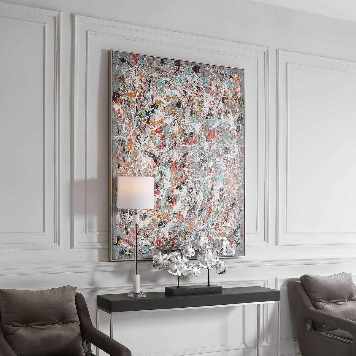 Organized Chaos Hand Painted Canvas – Art by Uttermost | Sutter & Vale
