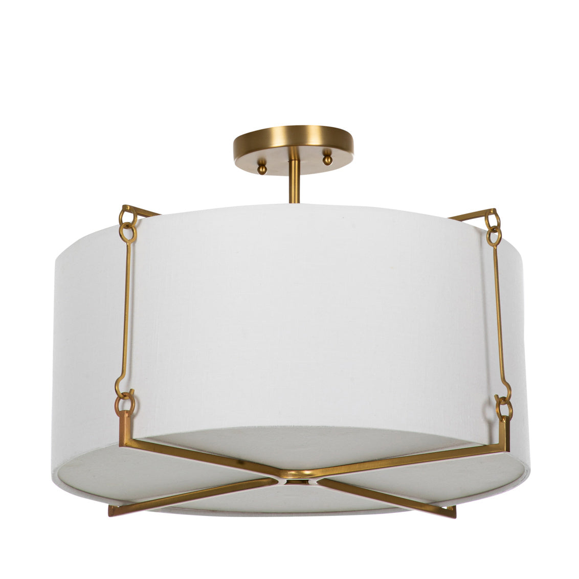 Theresa Semi-Flush Mount - Brass