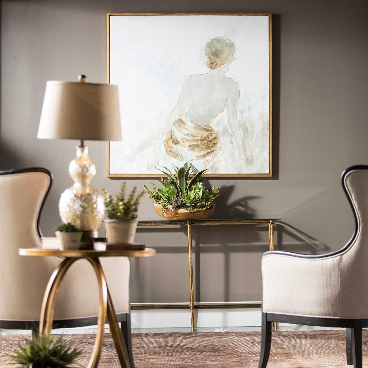 Gold Highlights Hand Painted Canvas – Art by Uttermost | Sutter & Vale