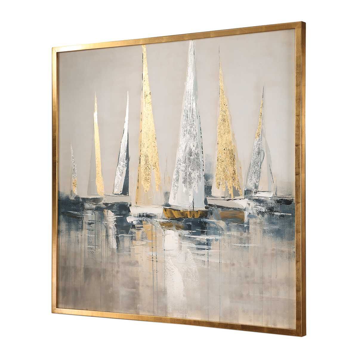 Regatta Hand Painted Canvas – Art by Uttermost | Sutter & Vale