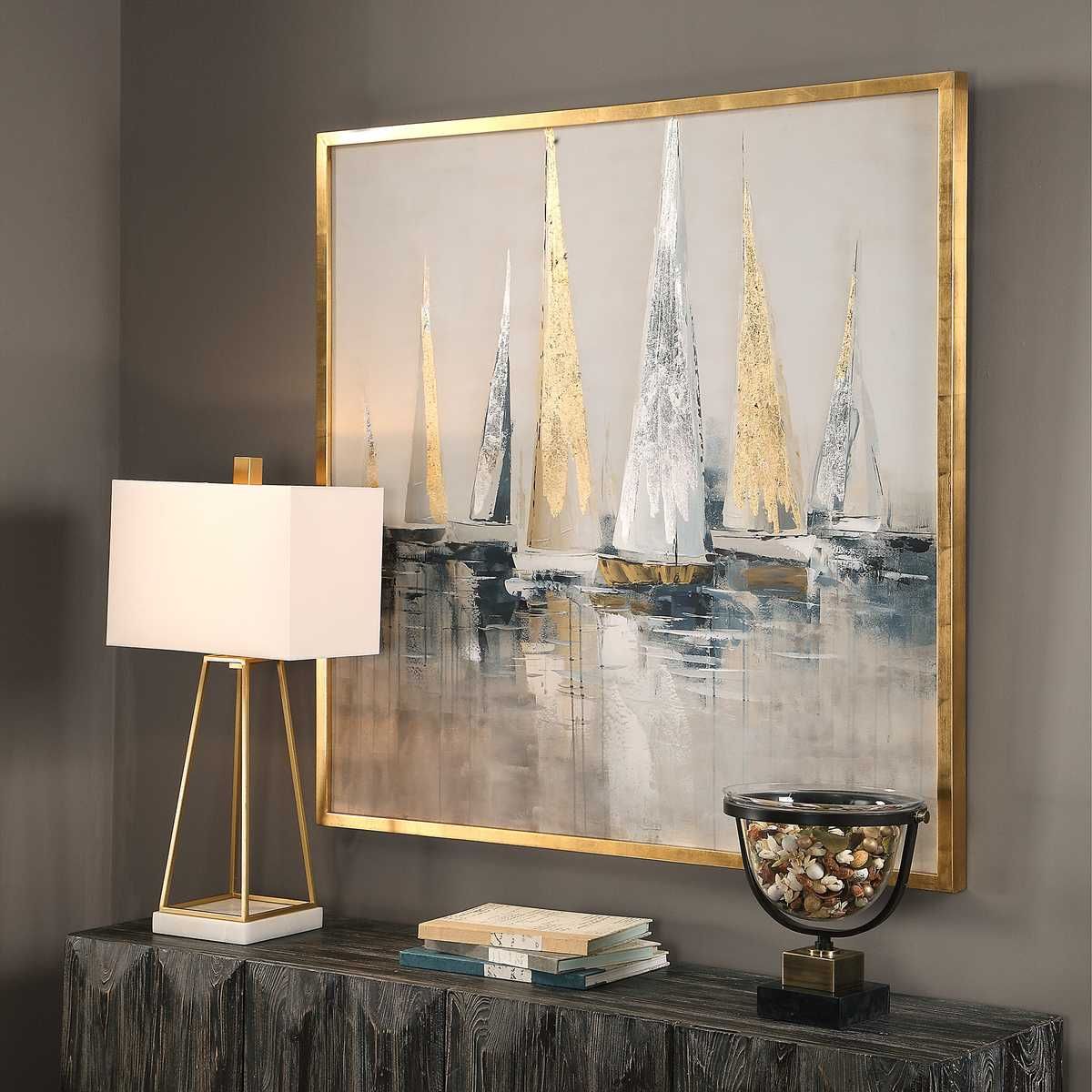 Regatta Hand Painted Canvas – Art by Uttermost | Sutter & Vale