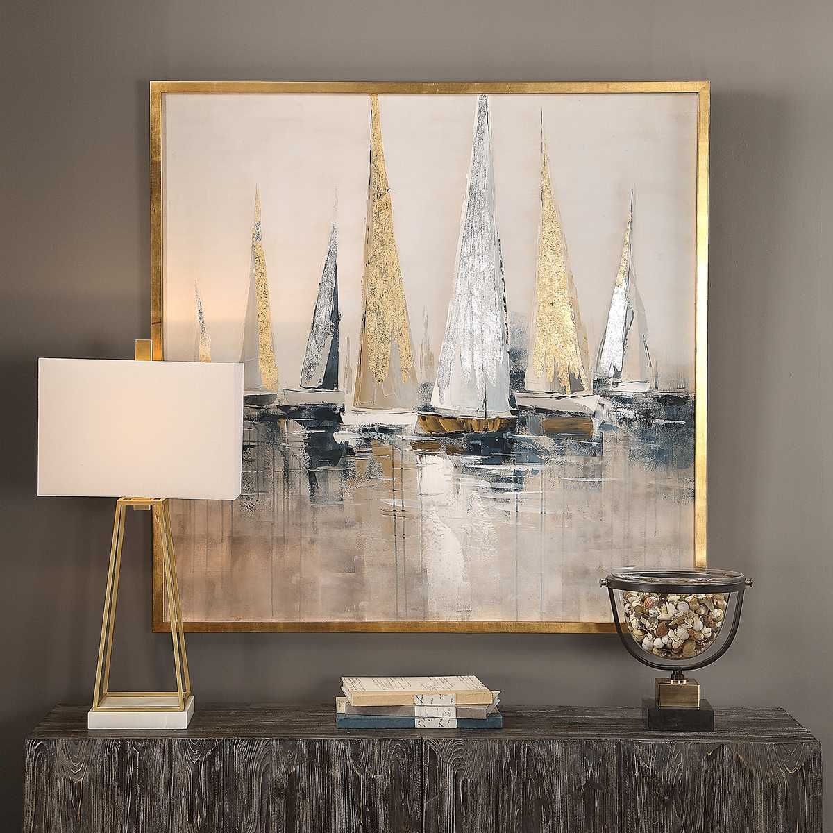 Regatta Hand Painted Canvas – Art by Uttermost | Sutter & Vale