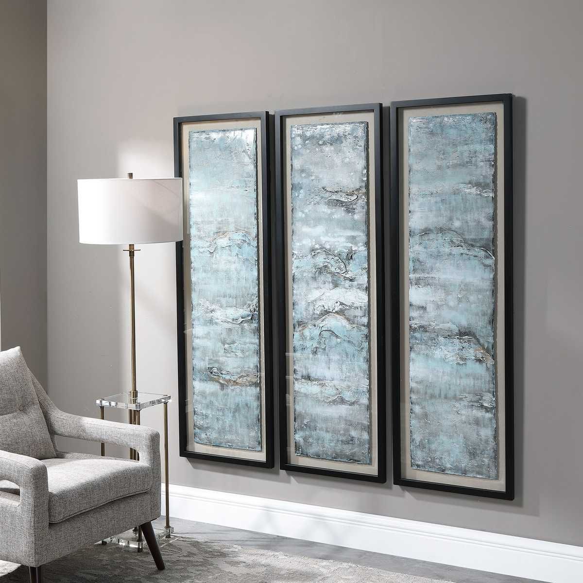 Ocean Swell Framed Prints, S/3, 3 Cartons – Art by Uttermost | Sutter & Vale