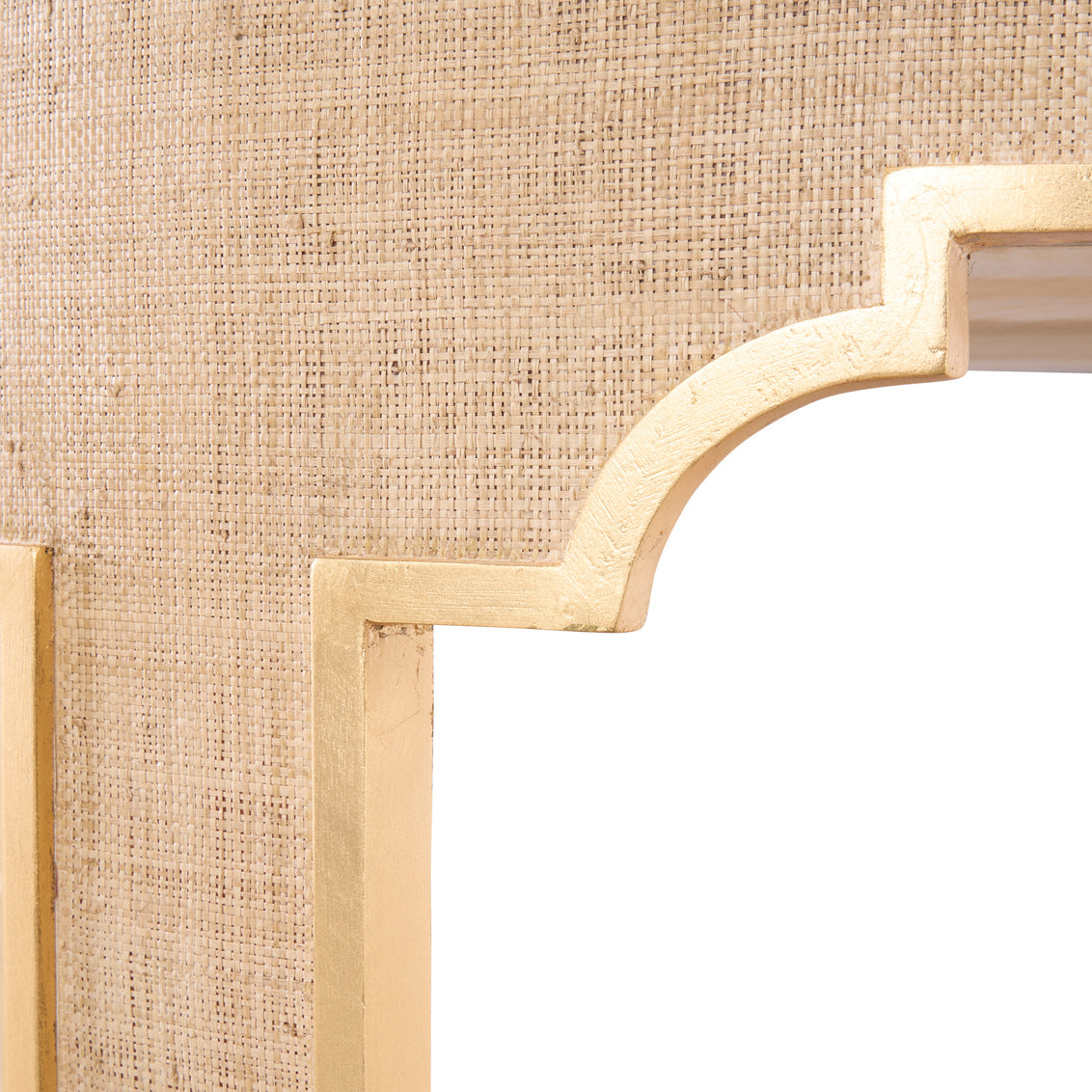 Yangon Hall Table - Natural in Cream/Gold / Raffia - Chelsea House