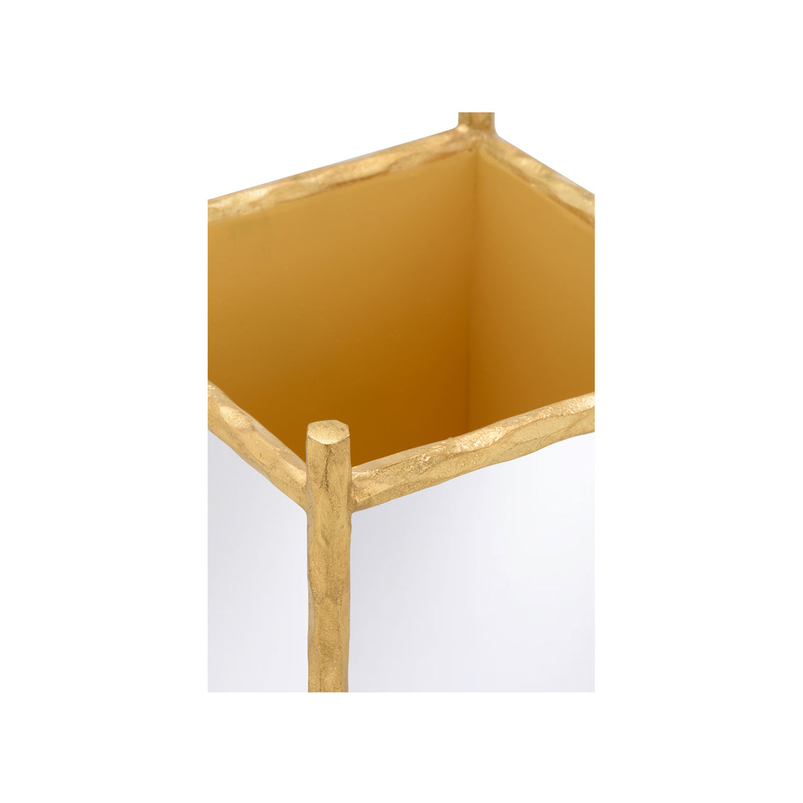 Hand Hammered Mirror Planter in 23 / Metal - Chelsea House