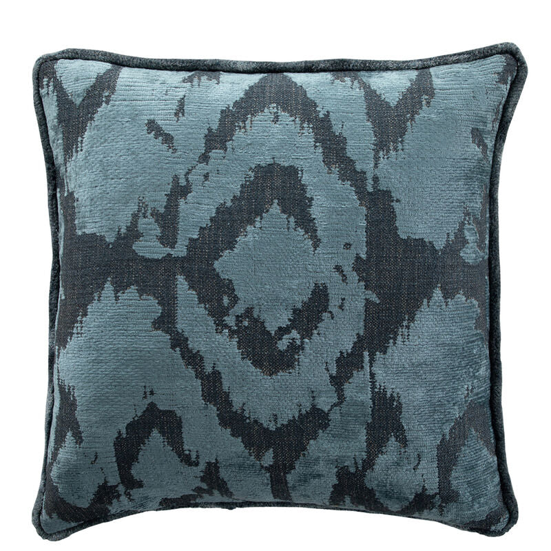 Henley Indigo Caterpillar Fringe Feather 18x18