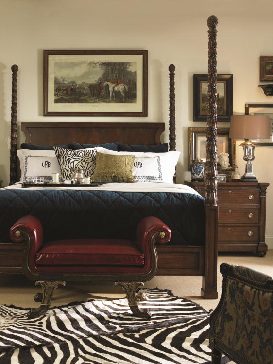 Chelsea Club King's Road Poster Bed - King 6/6 - Cognac – Beds by Century Furniture | Sutter & Vale