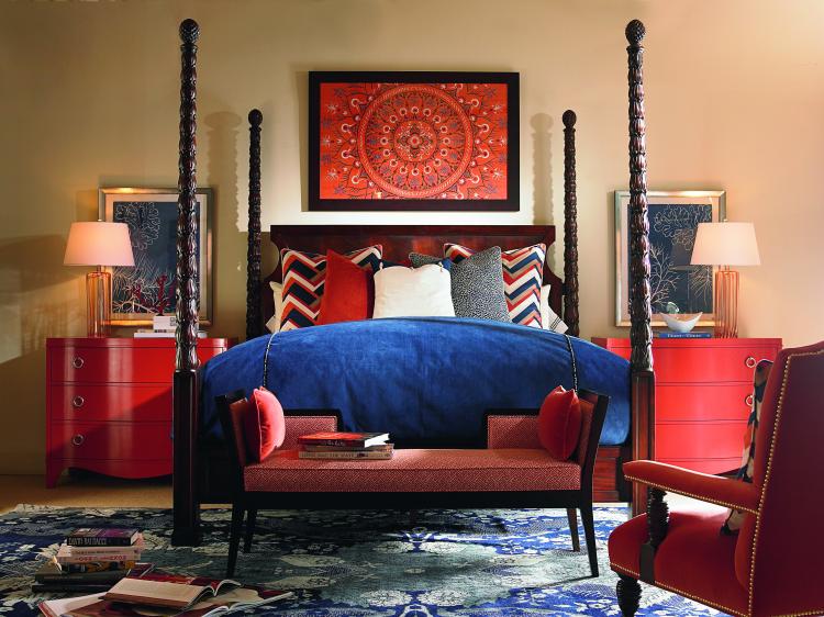 Chelsea Club King's Road Poster Bed - King 6/6 - Cognac – Beds by Century Furniture | Sutter & Vale