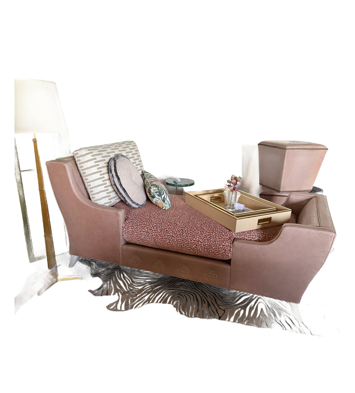 Brenna Chaise in H&M Tiburon Blush