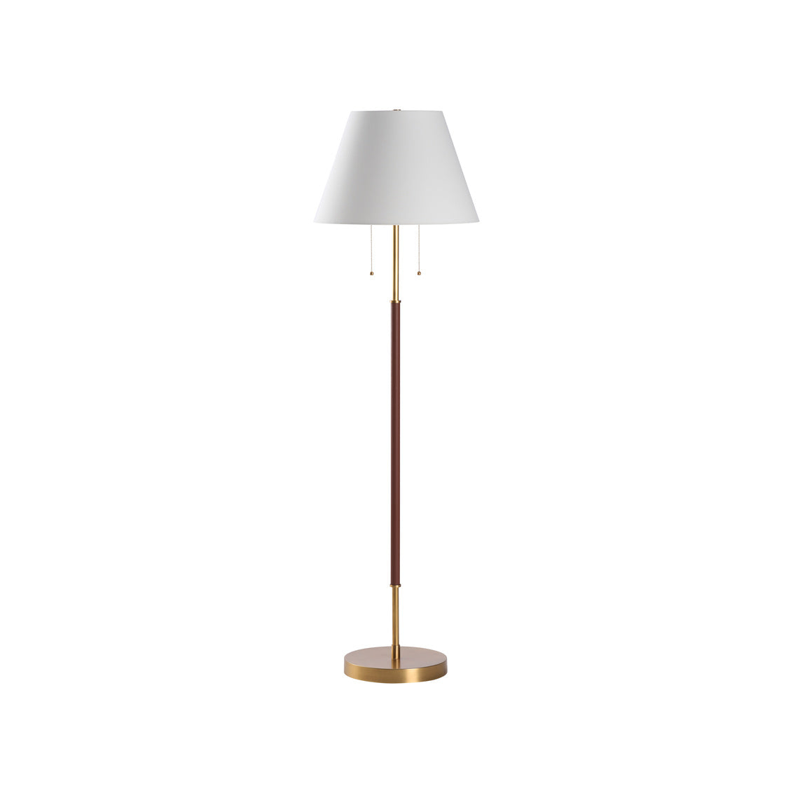 Skinny Mini Floor Lamp in Antique Brass/Brown / Steel - Chelsea House