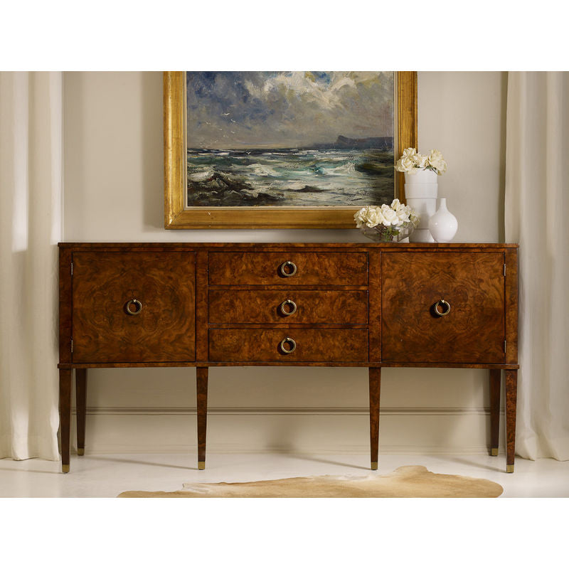 Concave Walnut Inlay Buffet