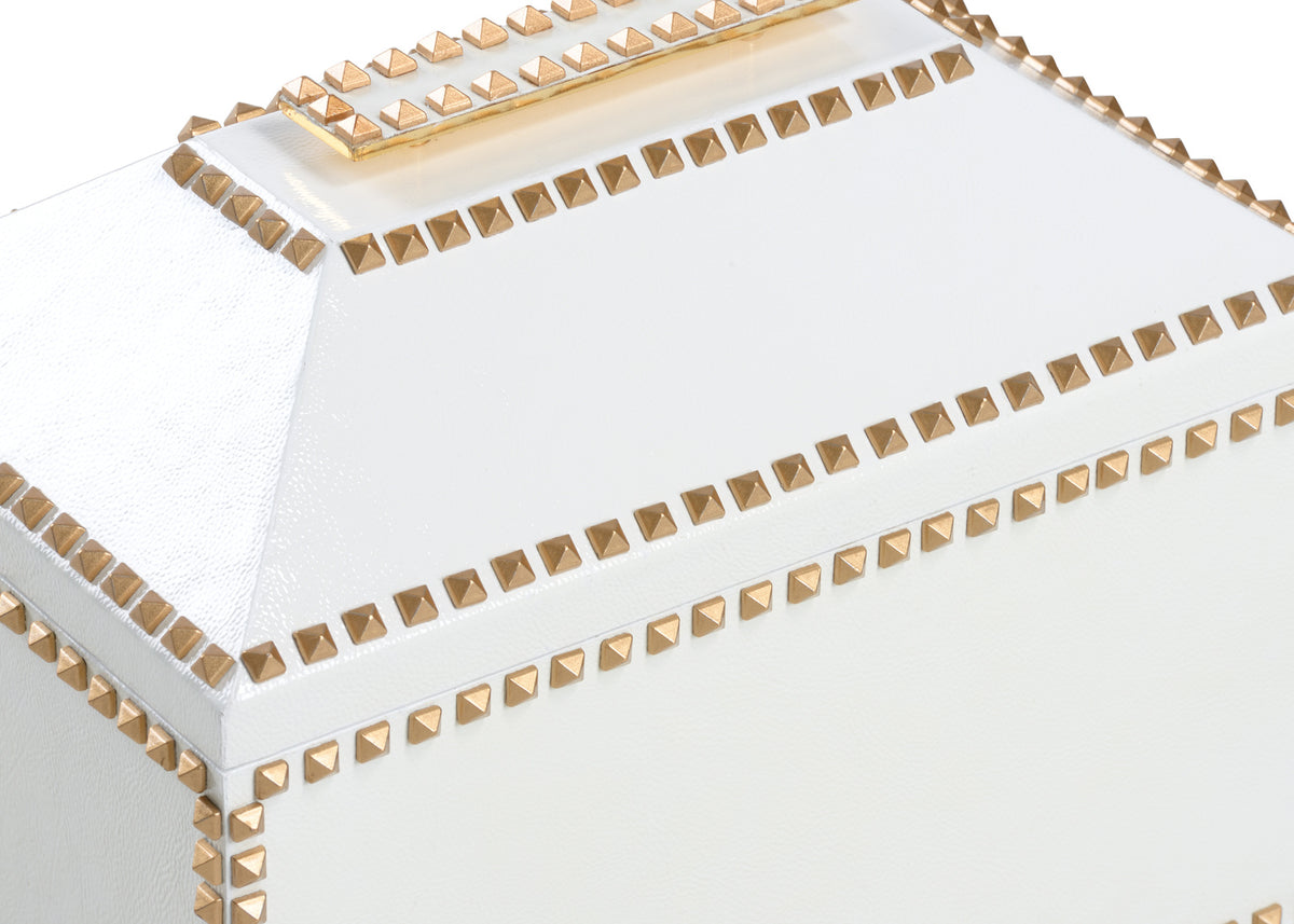 Chic Studded Box - White