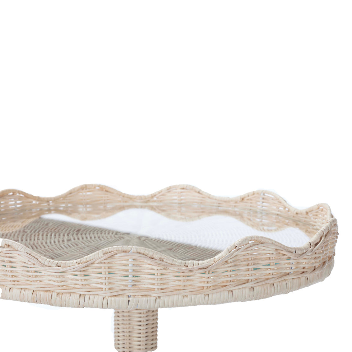 Sloane Side Table in Natural/Clear / Rattan - Chelsea House