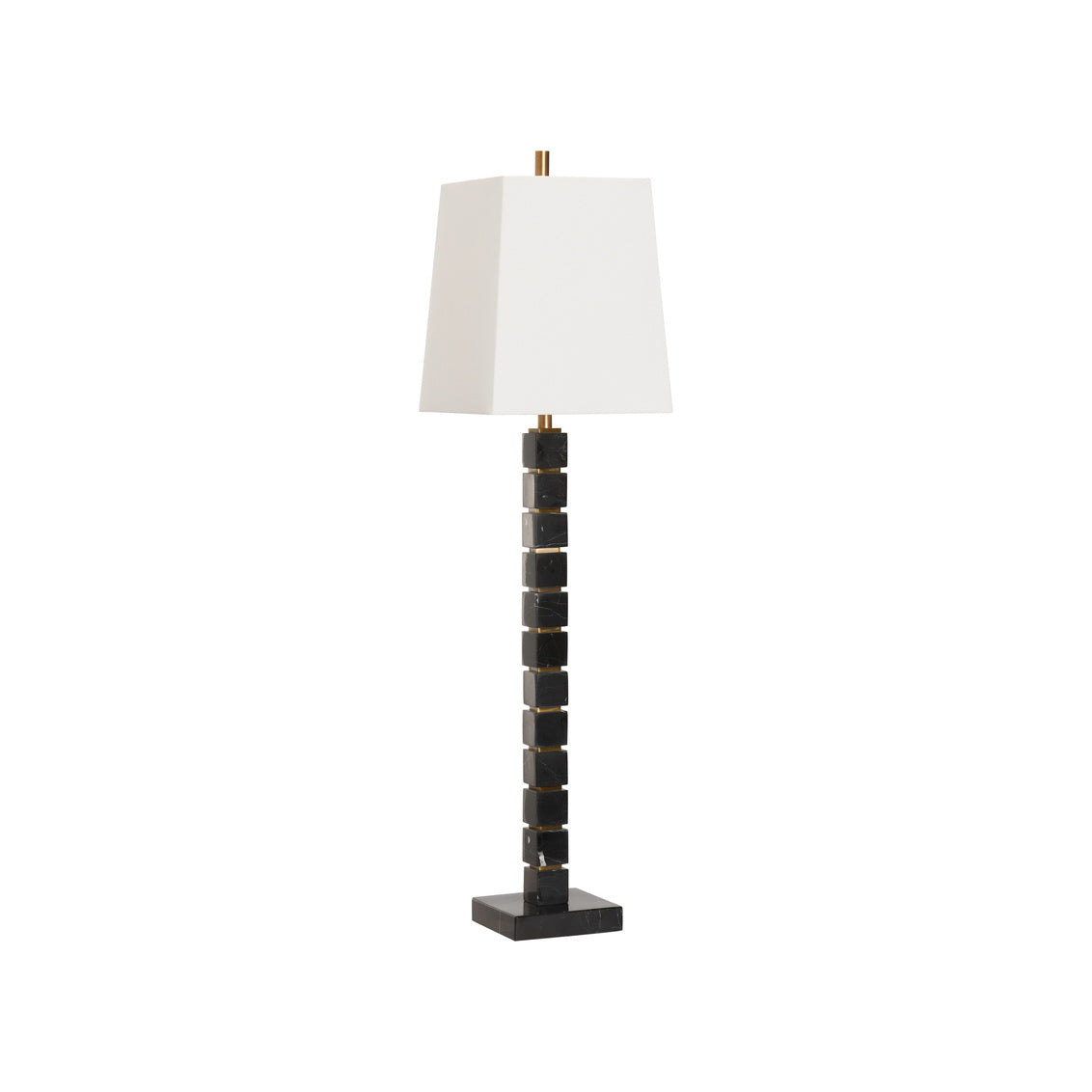 Astor Buffet Lamp Aged Brass & Black Marble