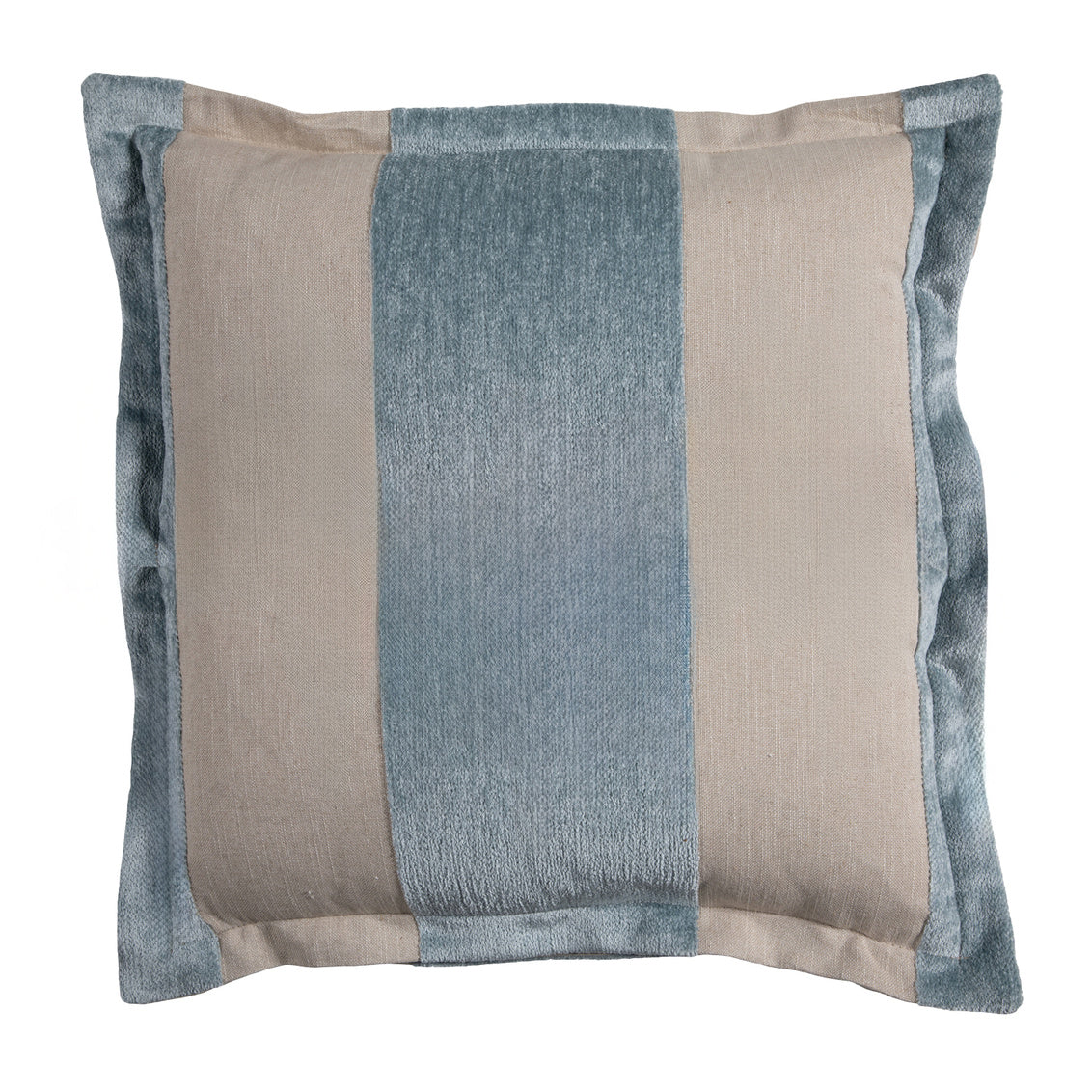 Wide Stripe Chenille Mist Poly 24x24