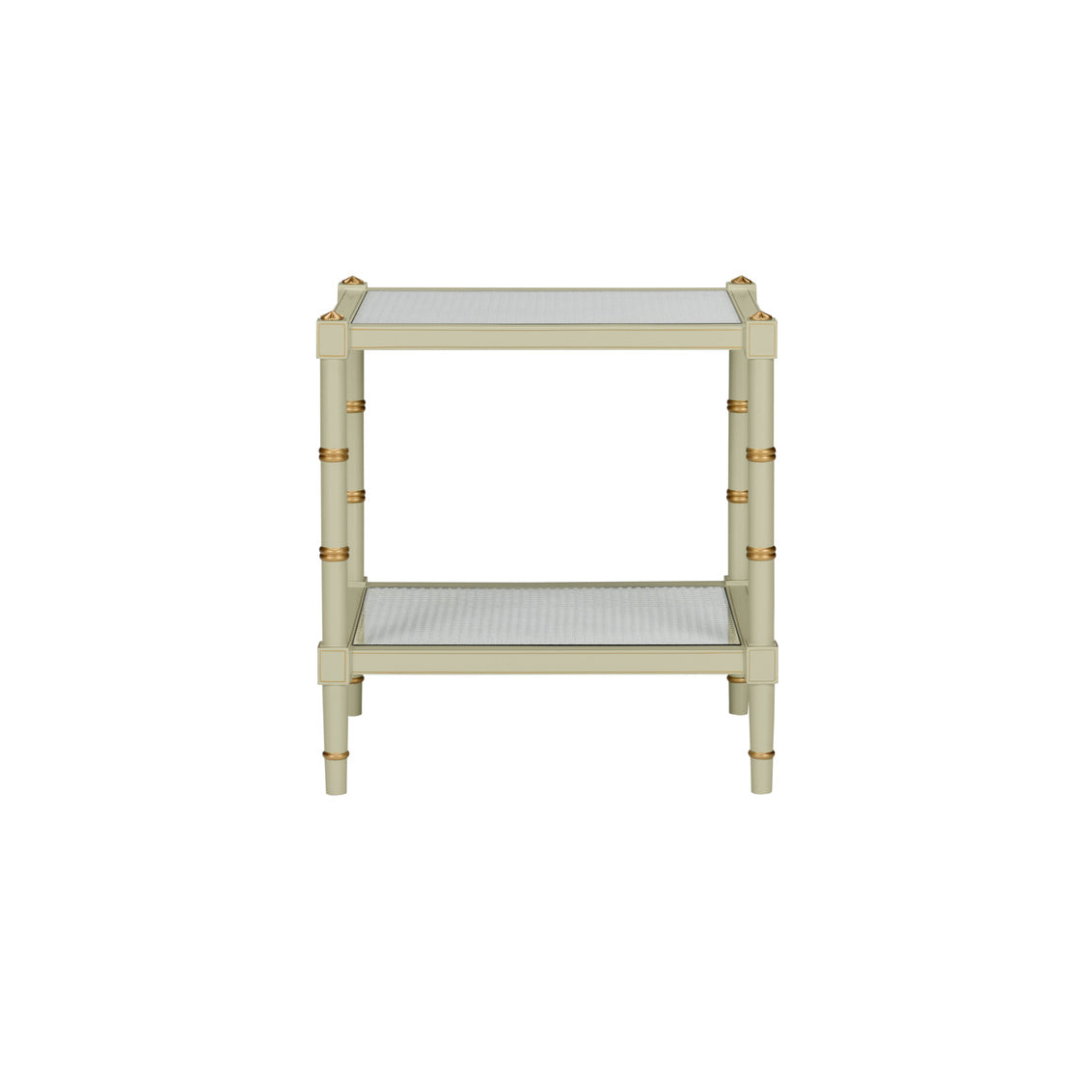 Conner Cane End Table - Green in 28.5 / Wood - Chelsea House