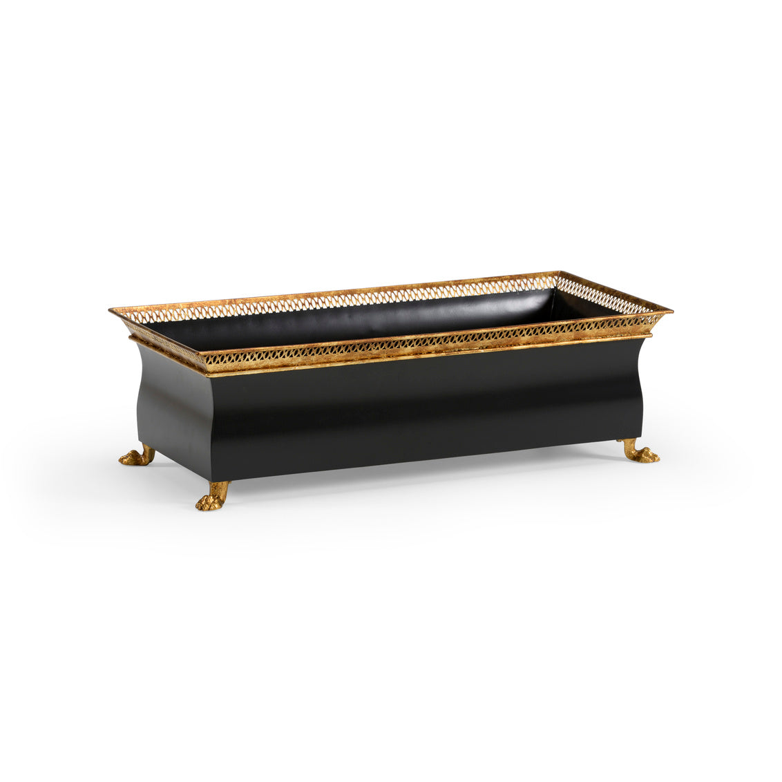 French Tole Planter - Black