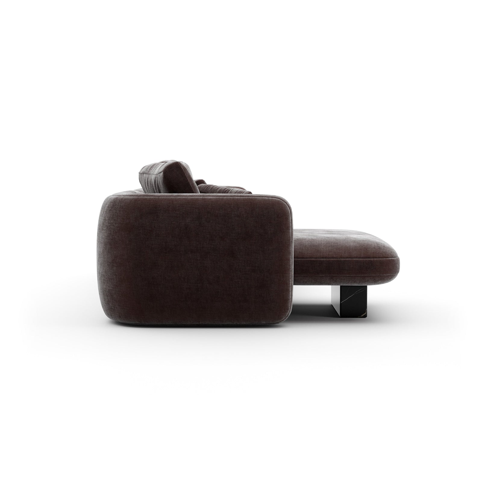 Overlap Left Chaise Sec Small Dk Taupe