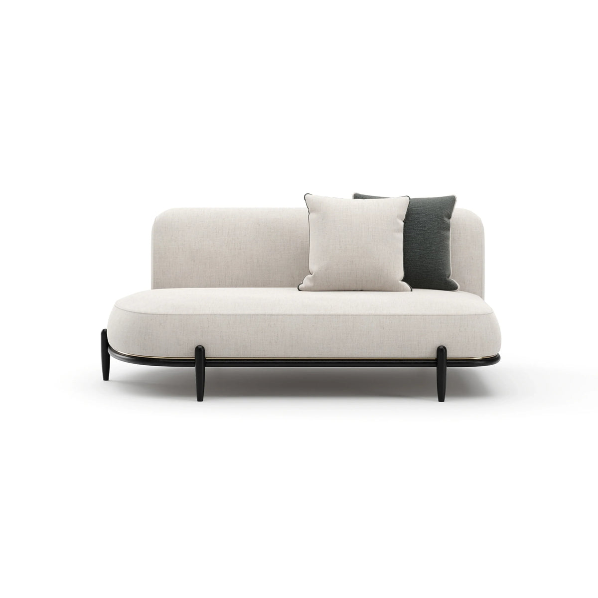 Madera Armless Laf Bumper - Oatmeal
