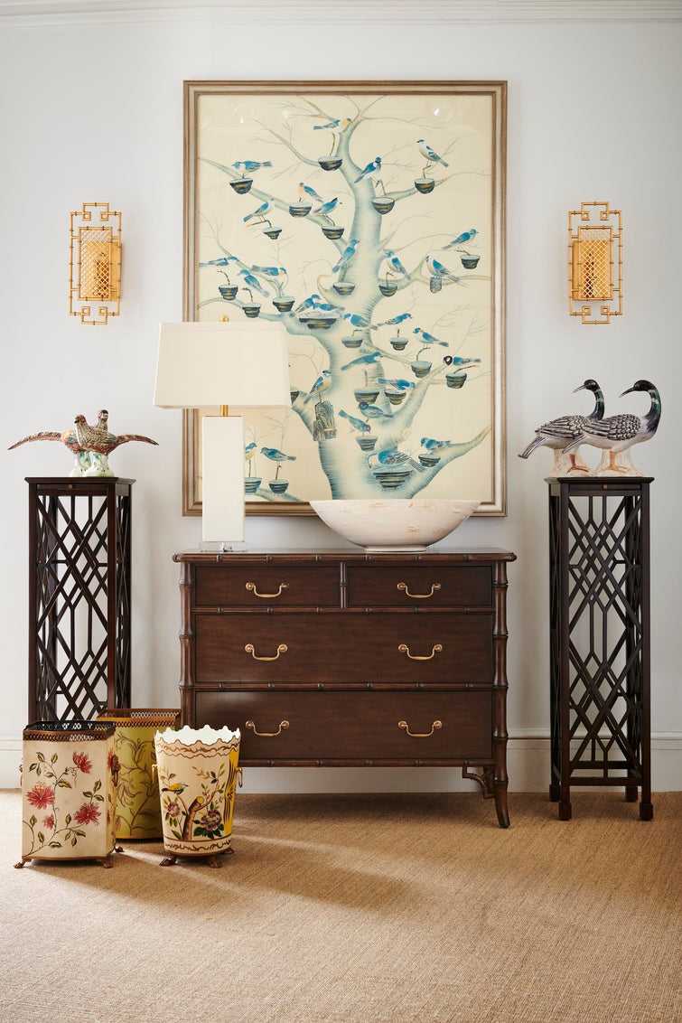 Aviary In Shades Of Blue in 59.5h x 43.5w x 1d / Wood - Chelsea House