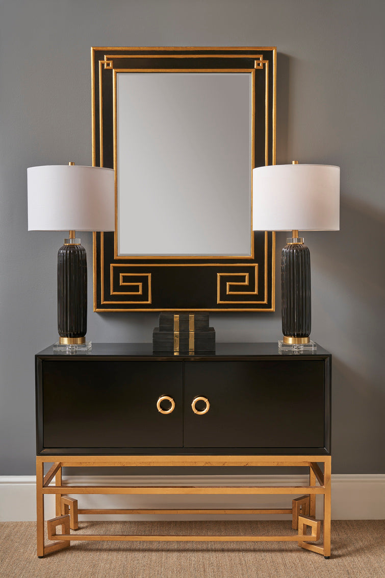 Greek Hall Mirror - Black in 46.5 / Wood - Chelsea House