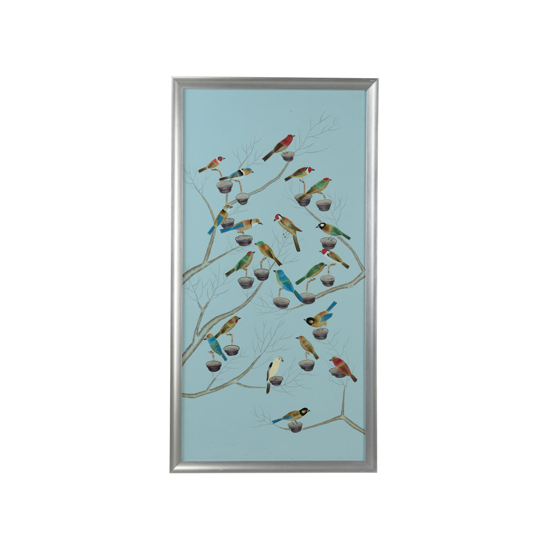 Small Aviary - Blue B in 59h x 31w x 1.25d / Wood - Chelsea House