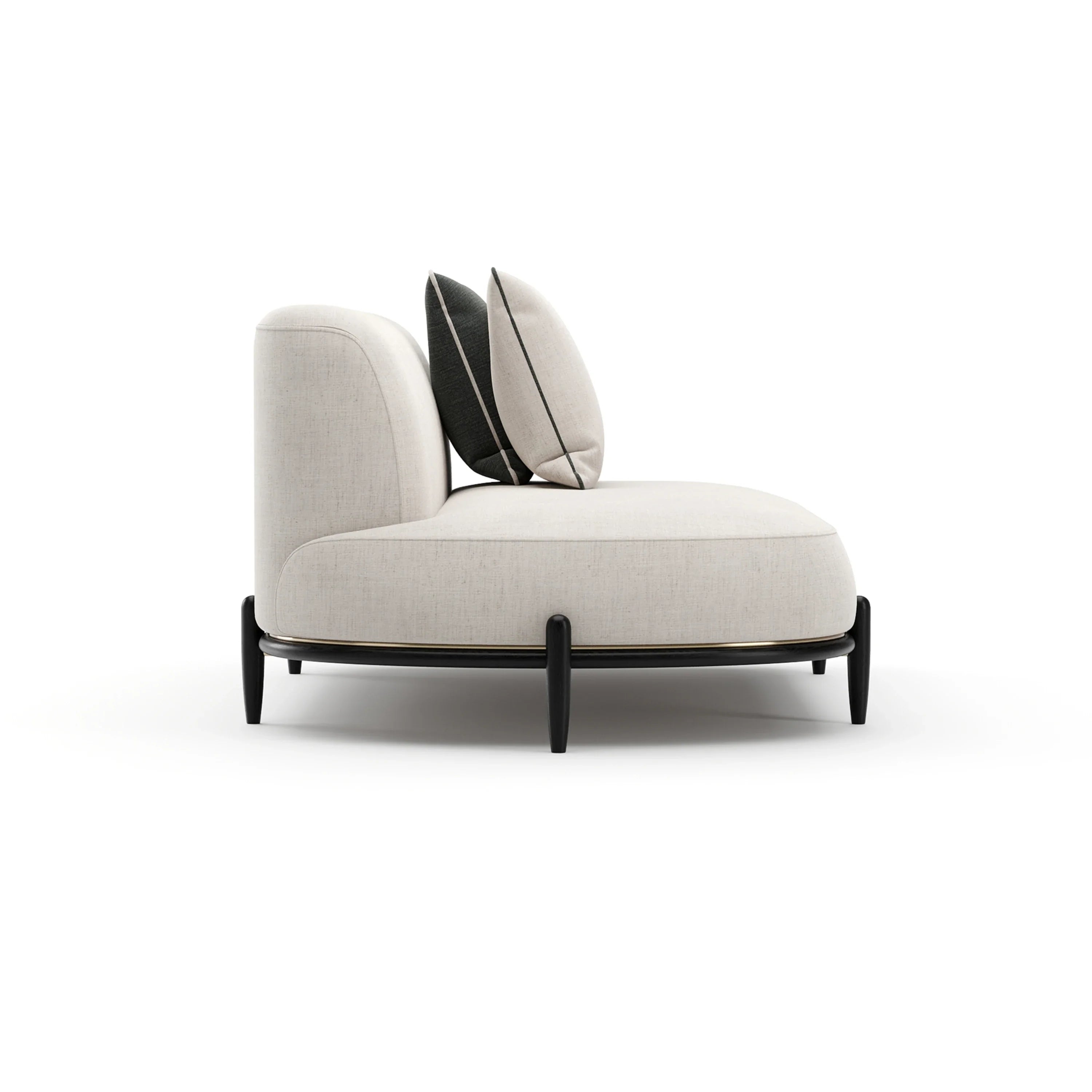 Madera Armless Laf Bumper - Oatmeal
