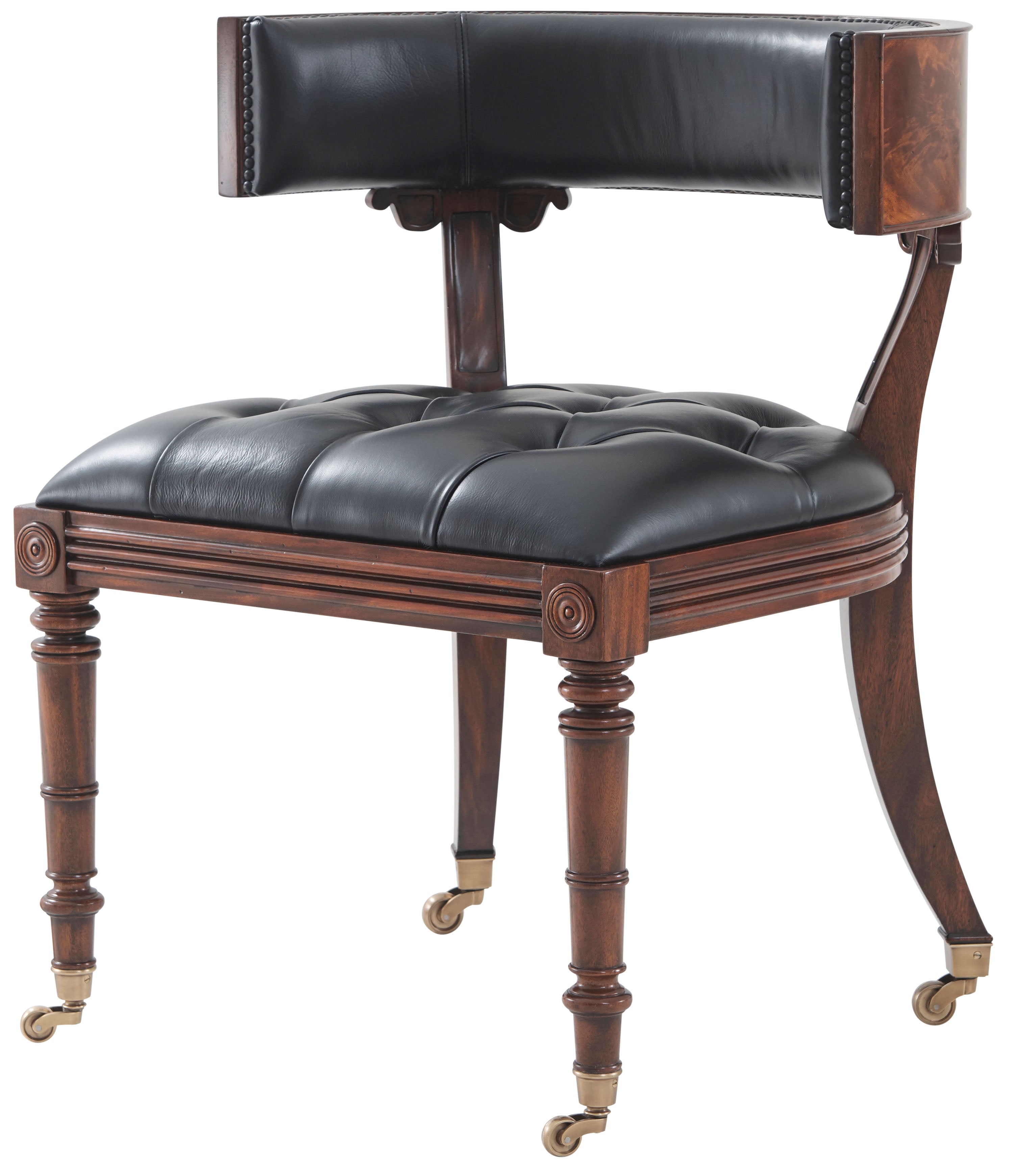 St John in Mahogany, Flame Figured Veneer, Brass - Theodore Alexander