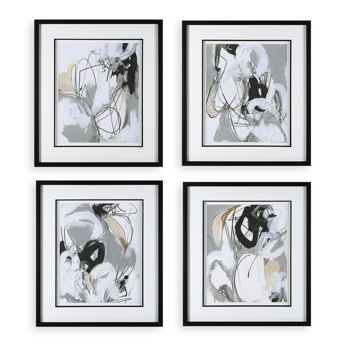 Tangled Threads Framed Prints, S/4 – Art by Uttermost | Sutter & Vale
