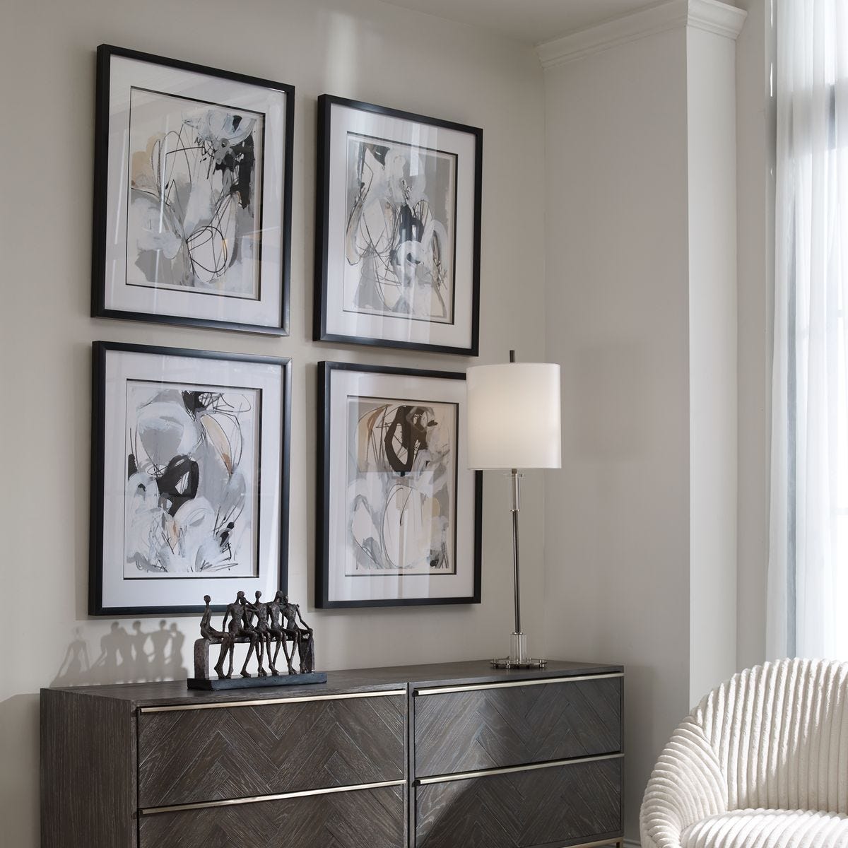 Tangled Threads Framed Prints, S/4 – Art by Uttermost | Sutter & Vale