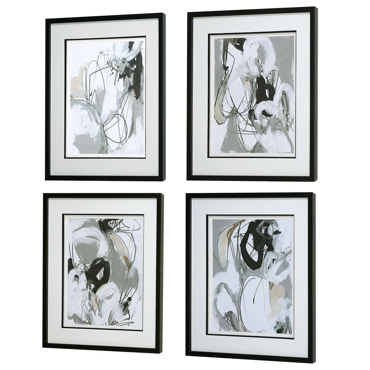Tangled Threads Framed Prints, S/4 – Art by Uttermost | Sutter & Vale