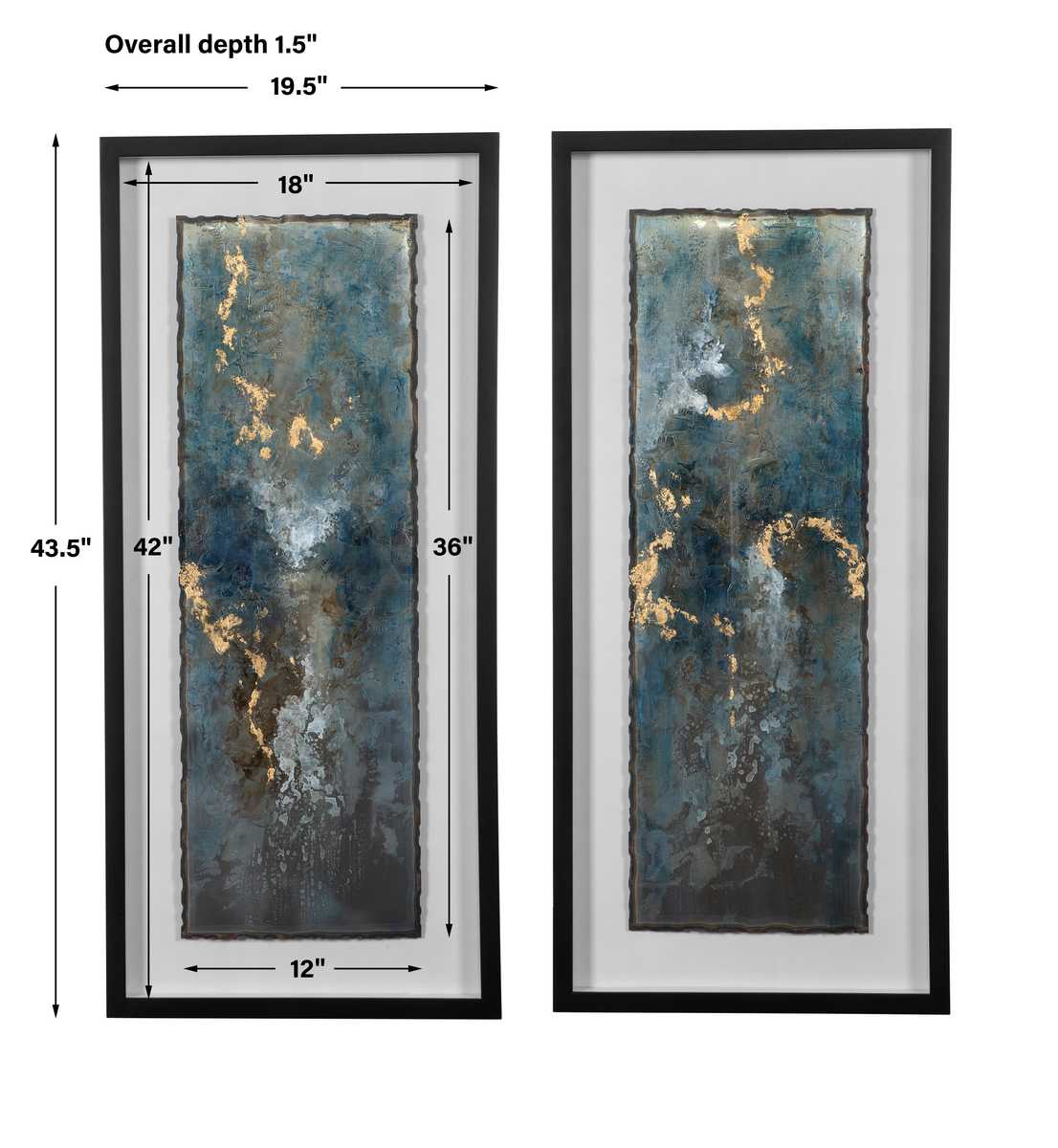 Glimmering Agate Framed Prints, S/2