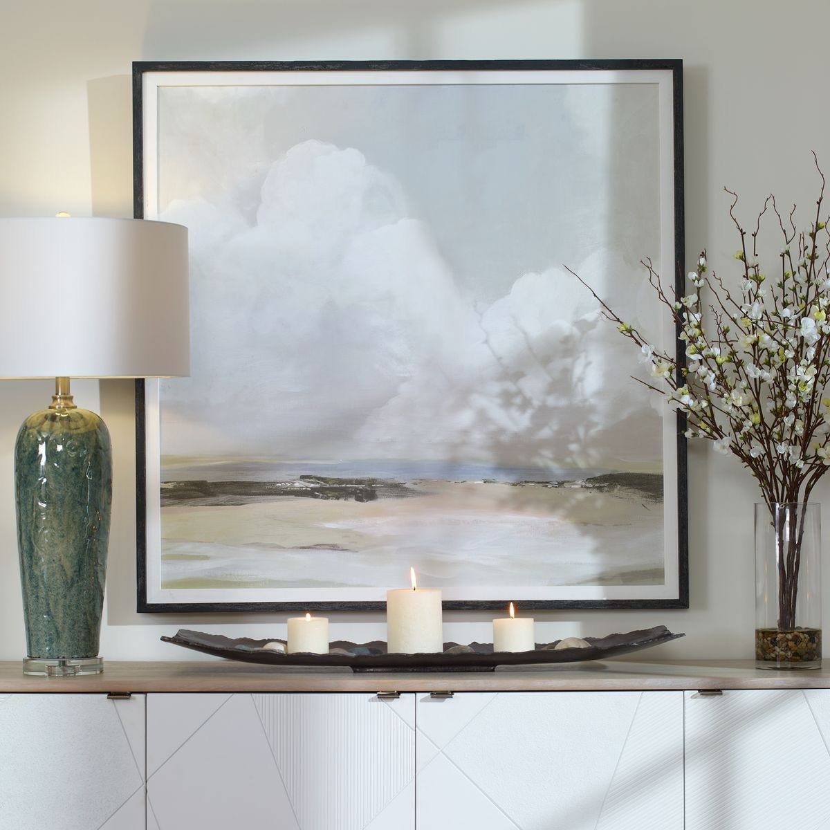 Soft Clouds Framed Print – Art by Uttermost | Sutter & Vale