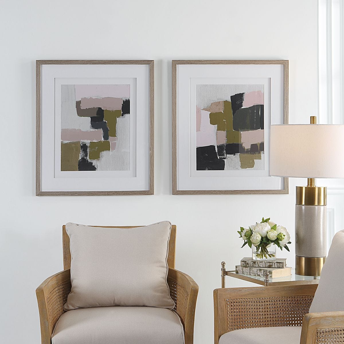 Color Block Framed Prints, S/2 – Art by Uttermost | Sutter & Vale