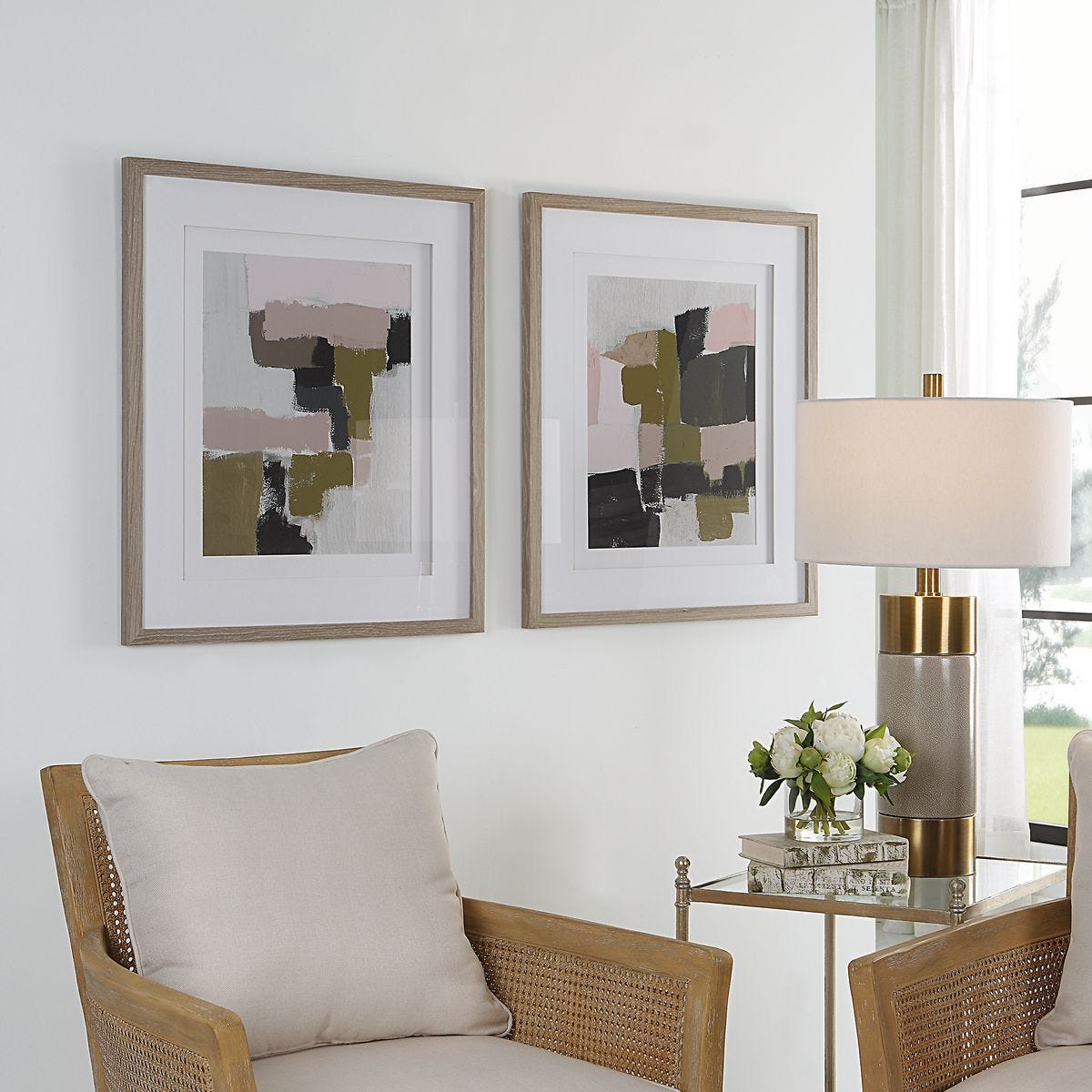 Color Block Framed Prints, S/2 – Art by Uttermost | Sutter & Vale