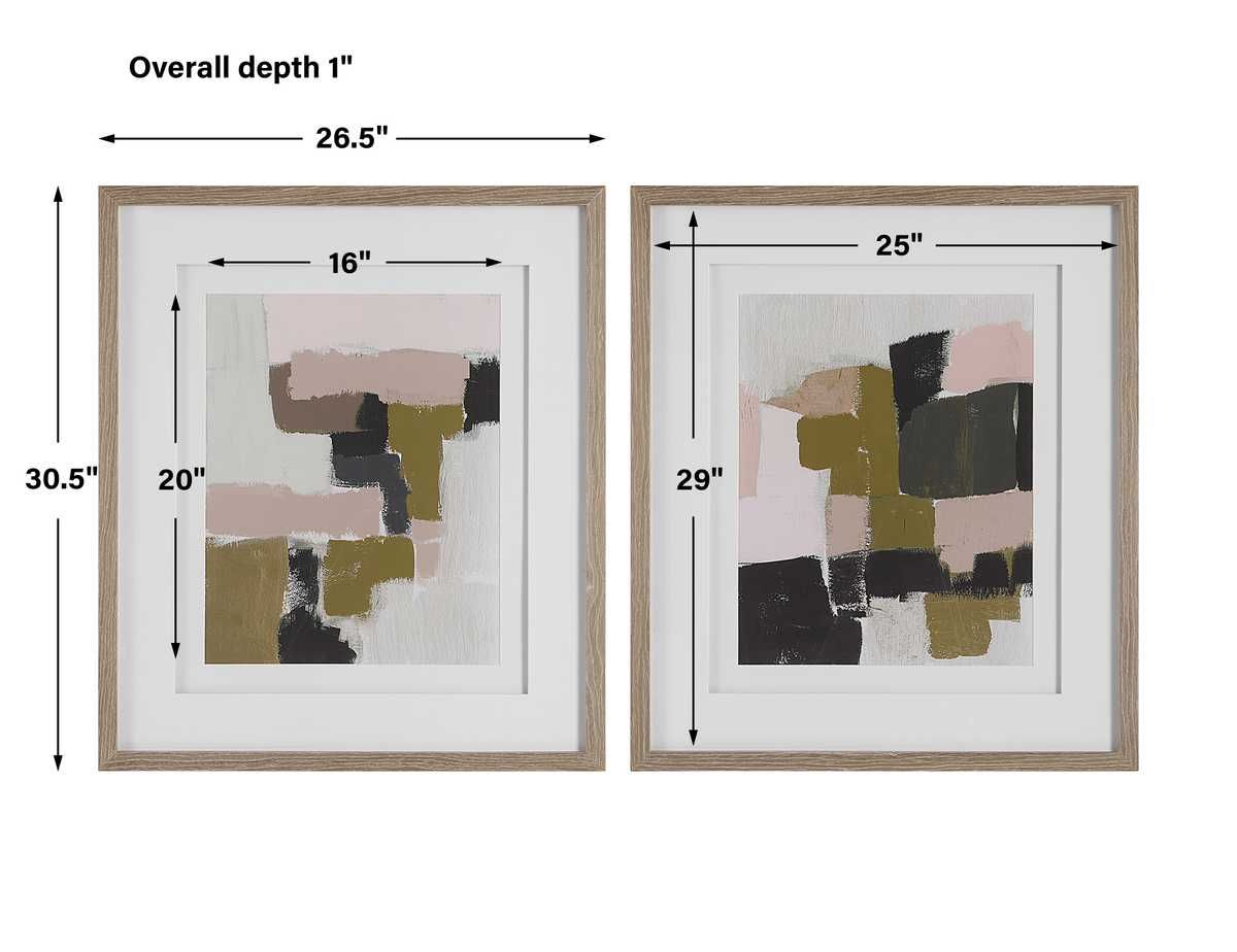 Color Block Framed Prints, S/2 – Art by Uttermost | Sutter & Vale