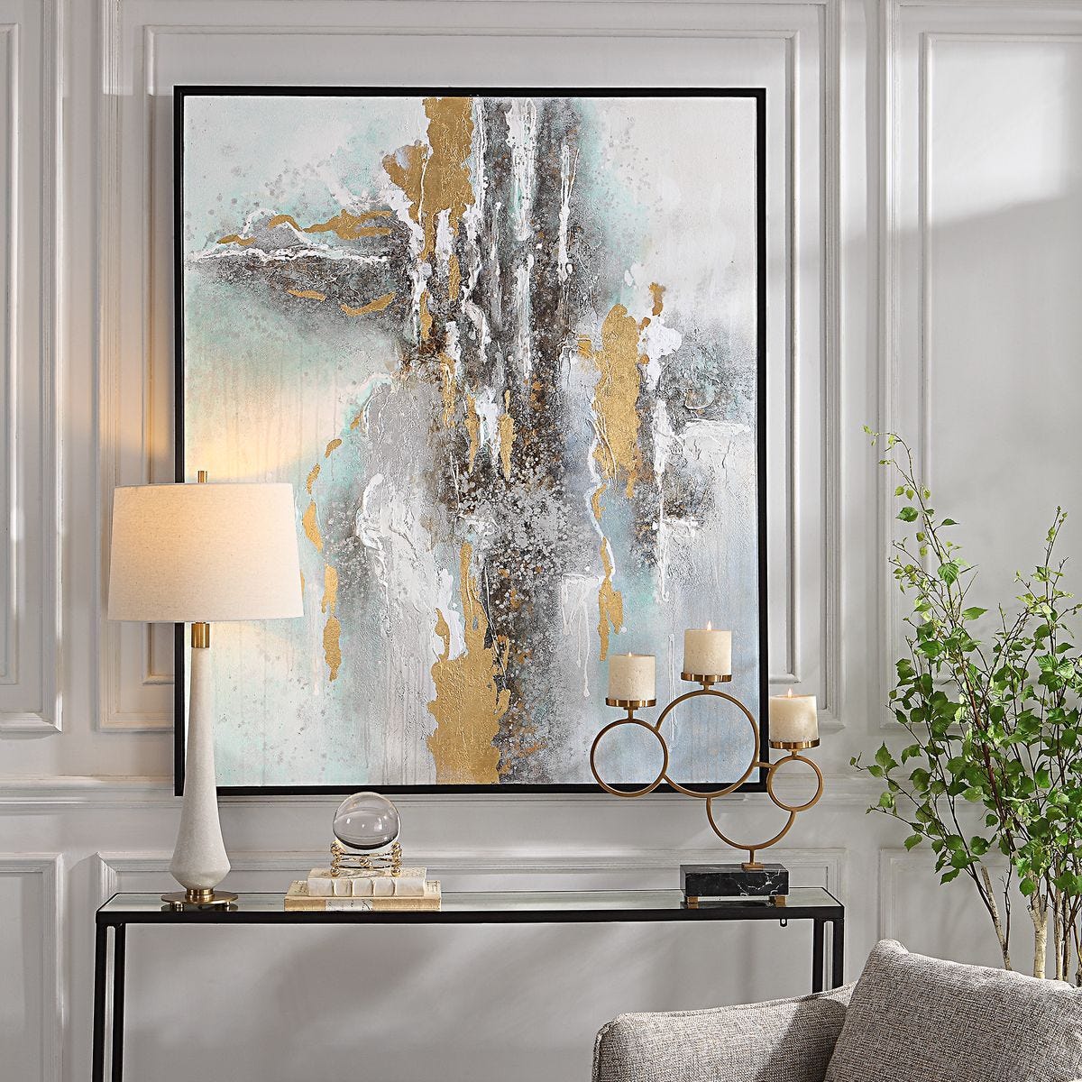 Mountain Mist Hand Painted Canvas – Art by Uttermost | Sutter & Vale