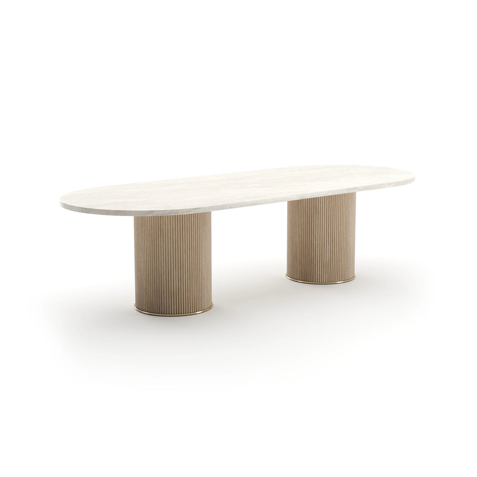 Rhythm  Oval Stone Top Dining Tbl