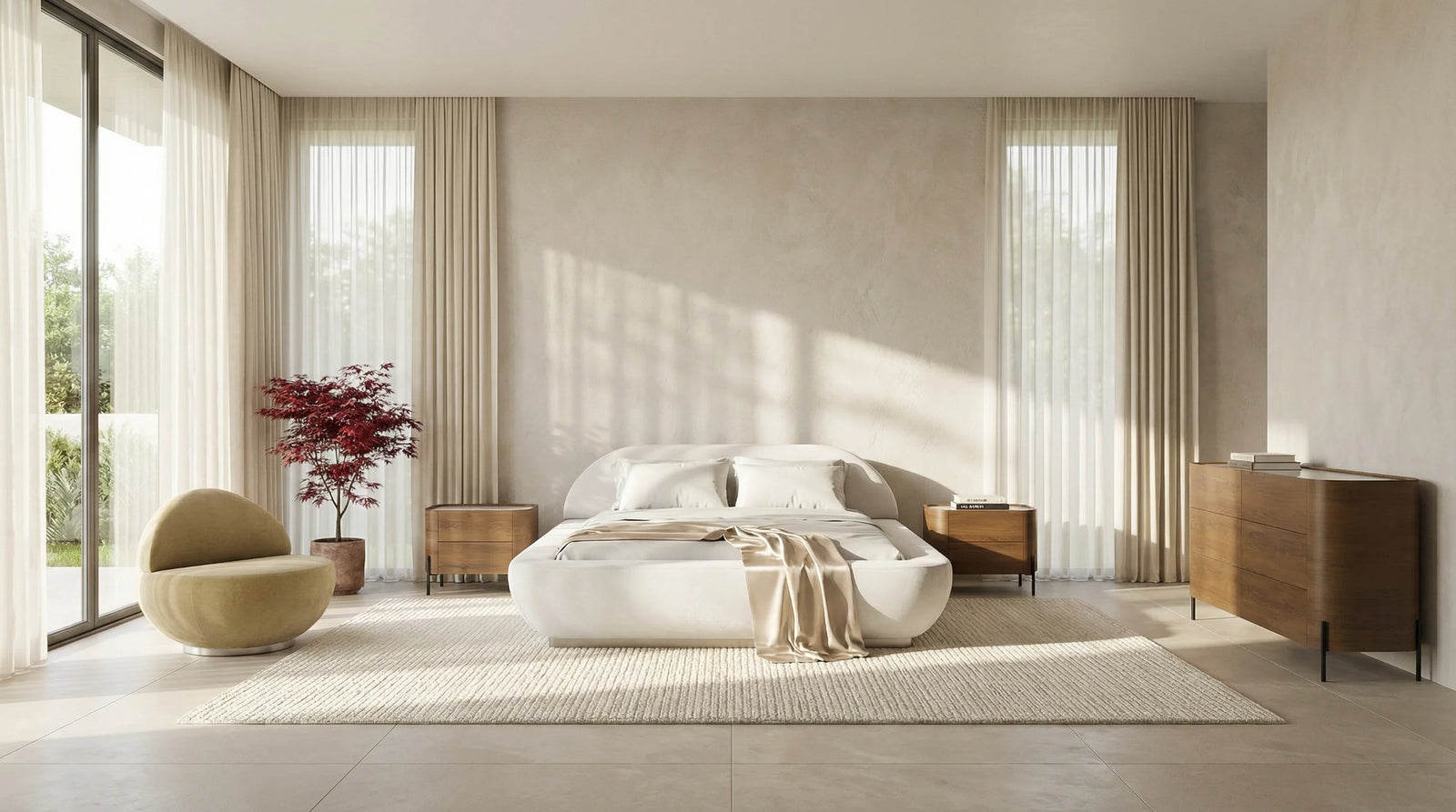 Jagger King Bed - Ivory
