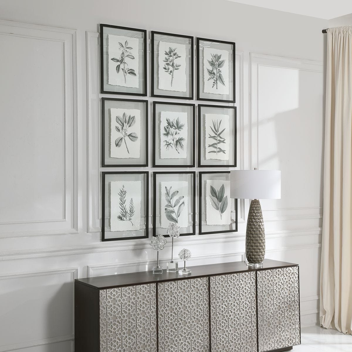 Farmhouse Florals Framed Prints, S/9 3 Cartons