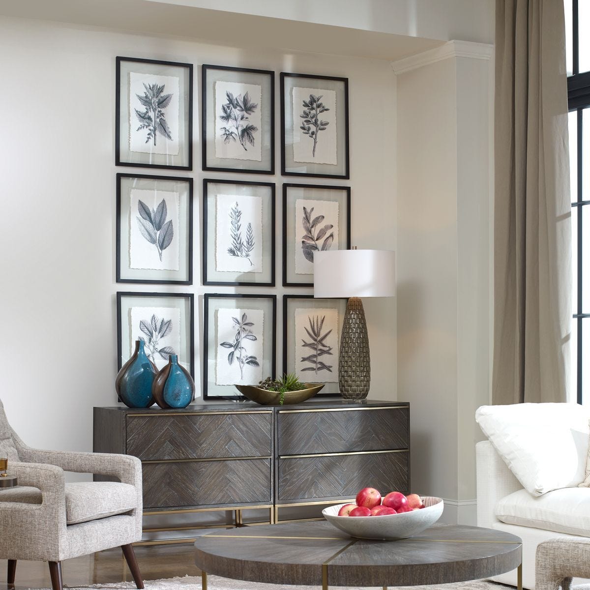 Farmhouse Florals Framed Prints, S/9 3 Cartons – Art by Uttermost | Sutter & Vale