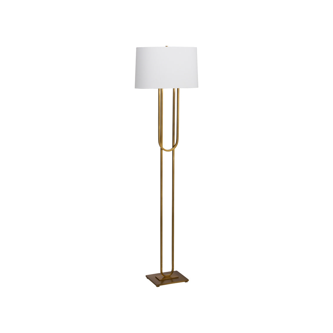 Odeon Floor Lamp - Aged Brass in 65.5 / Metal - Chelsea House