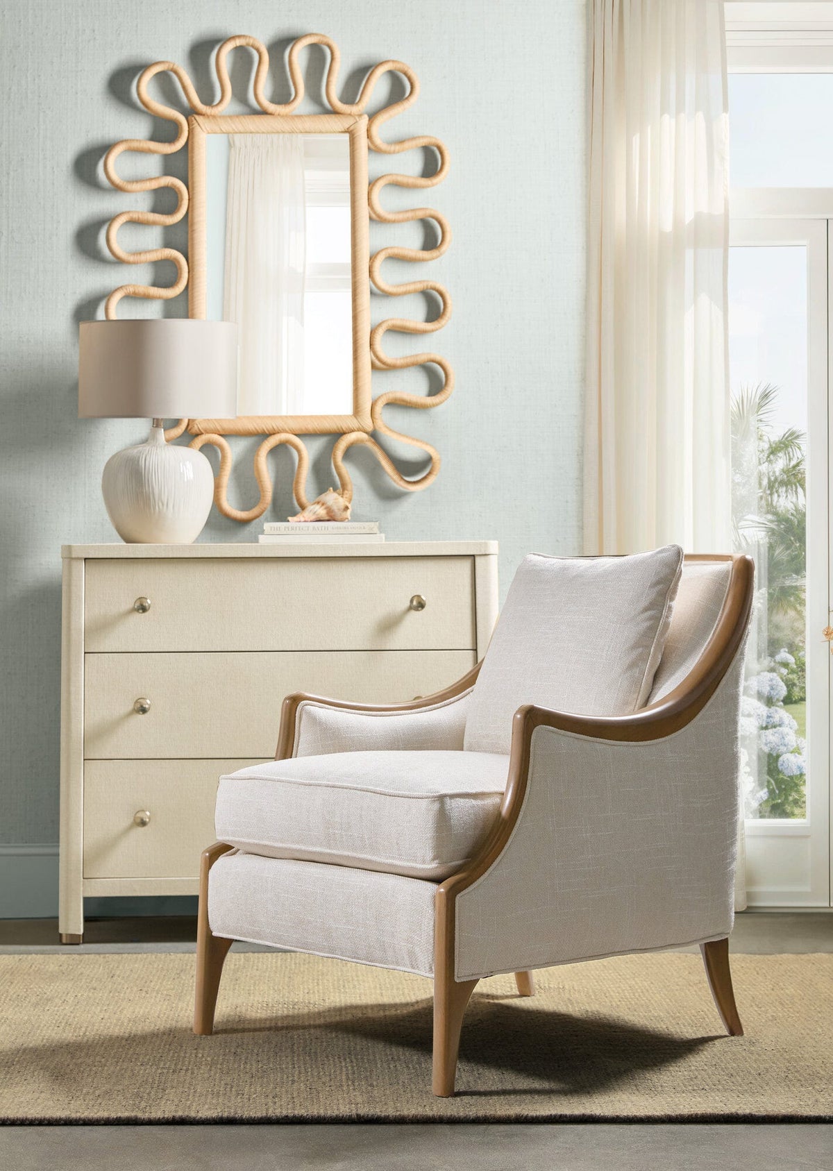 Archives Raffia Three-Drawer Chest