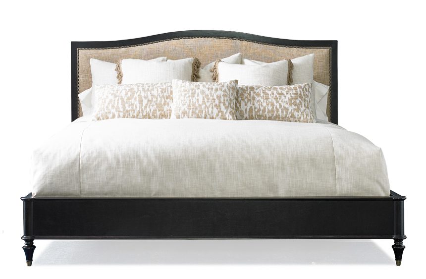 King Upholstered Panel Bed