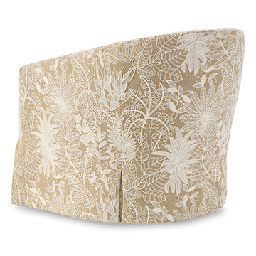 August Skirted Swivel Chair