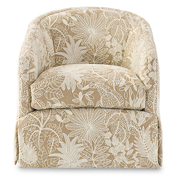 August Skirted Swivel Chair