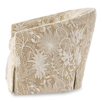 August Skirted Swivel Chair